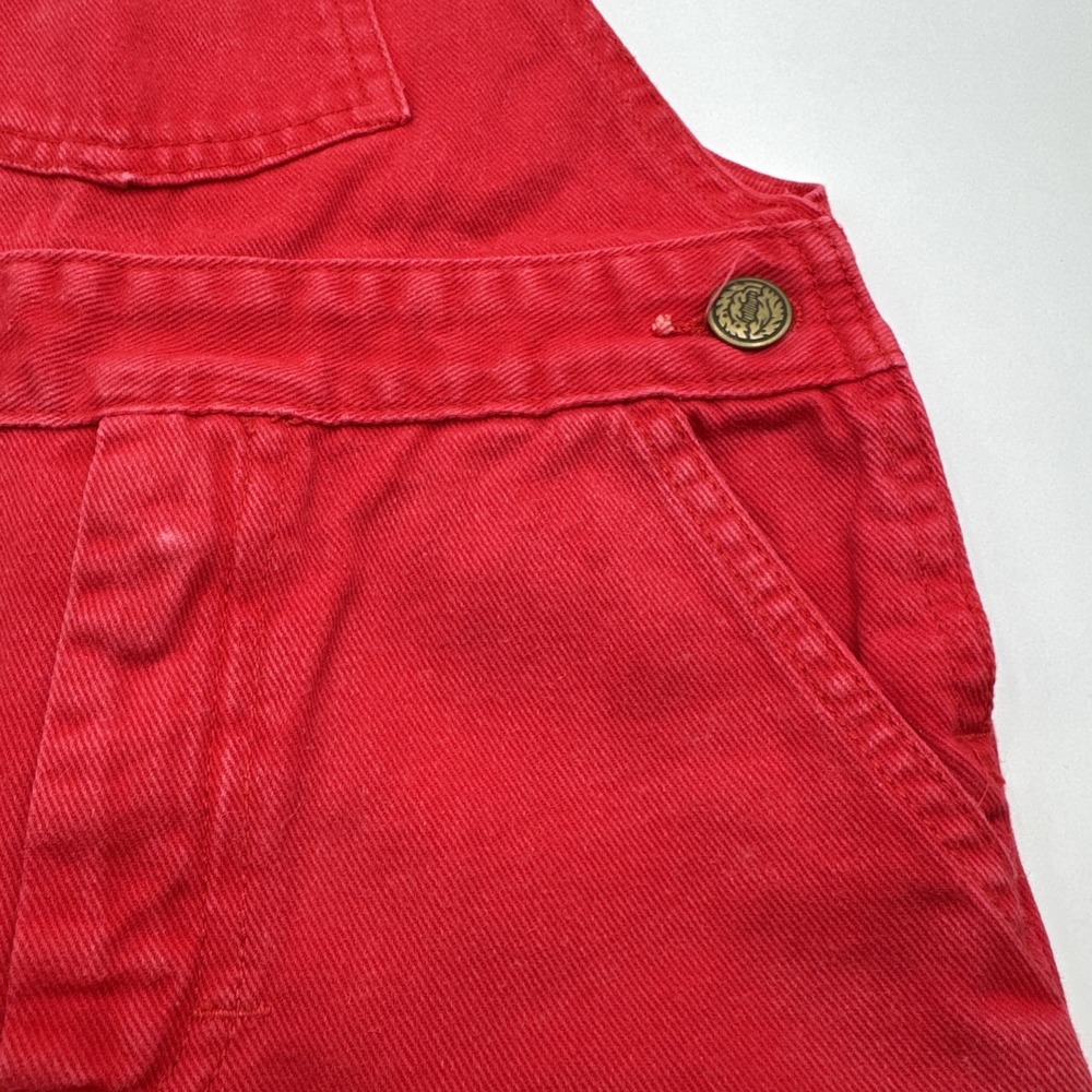 9-12  Months Vintage Kids Baby Red Overalls‎ Vestbak Youth Park - Picture 5 of 8